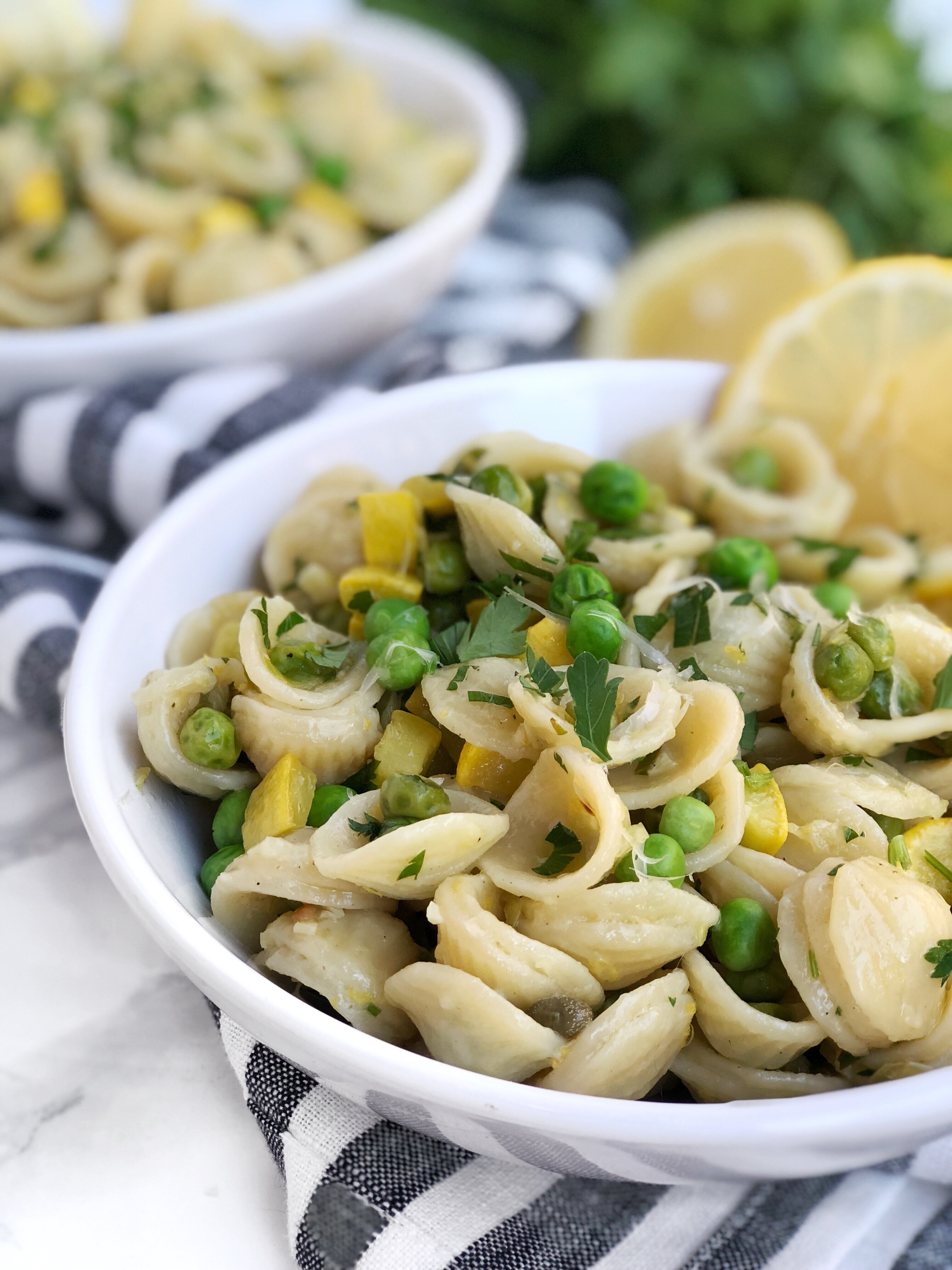 Spring Onion Lemon Orecchiette | AreYouKitchenMe.com