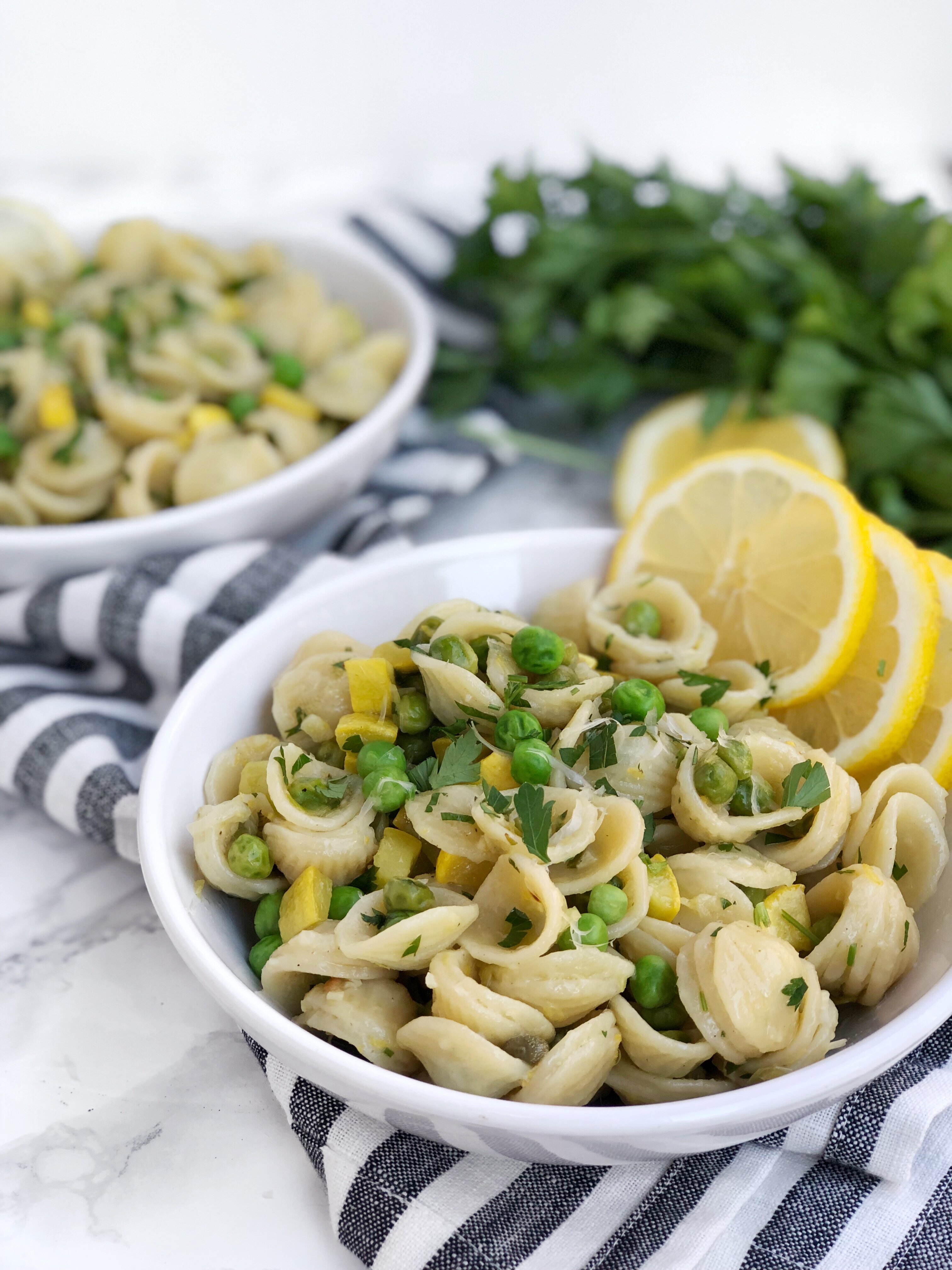 Spring Onion Lemon Orecchiette | AreYouKitchenMe.com