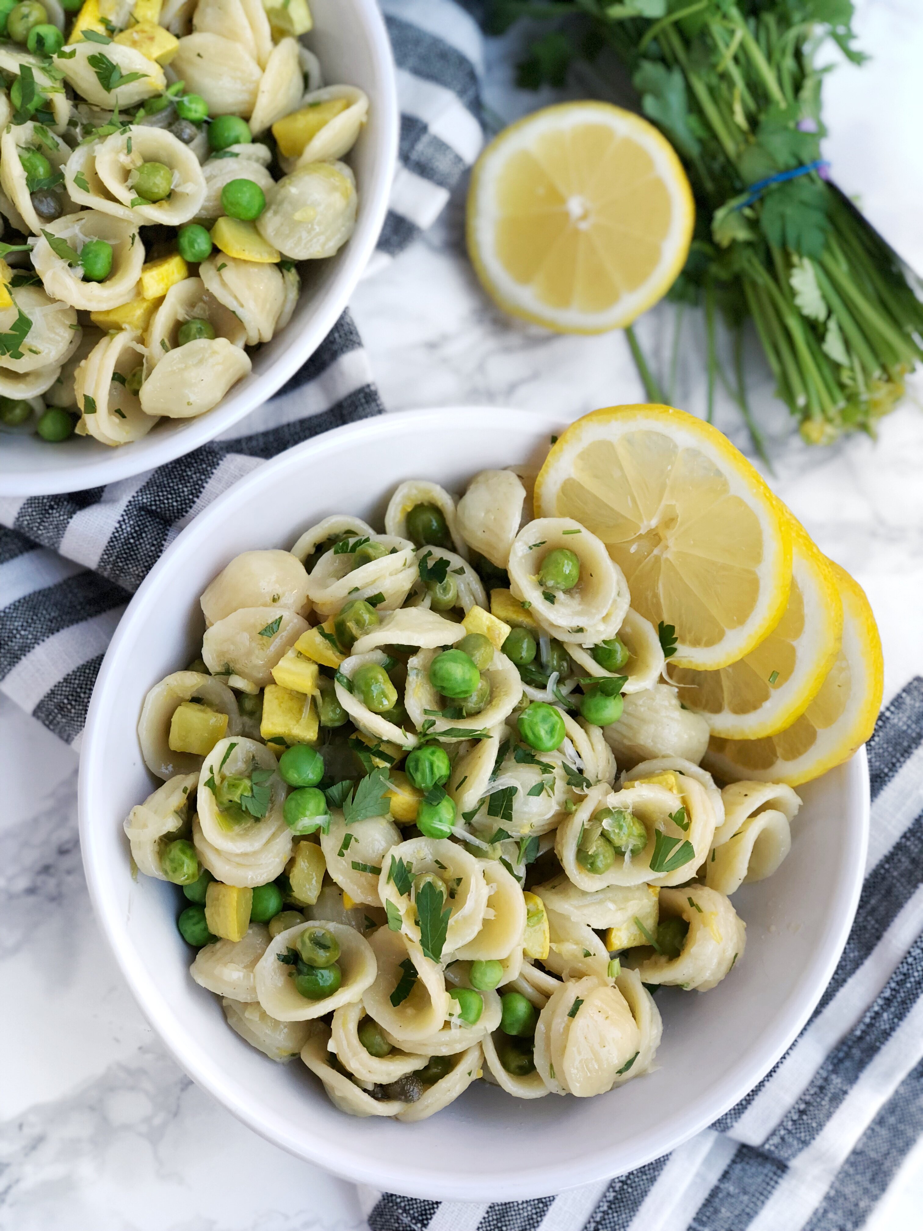 Spring Onion Lemon Orecchiette | AreYouKitchenMe.com