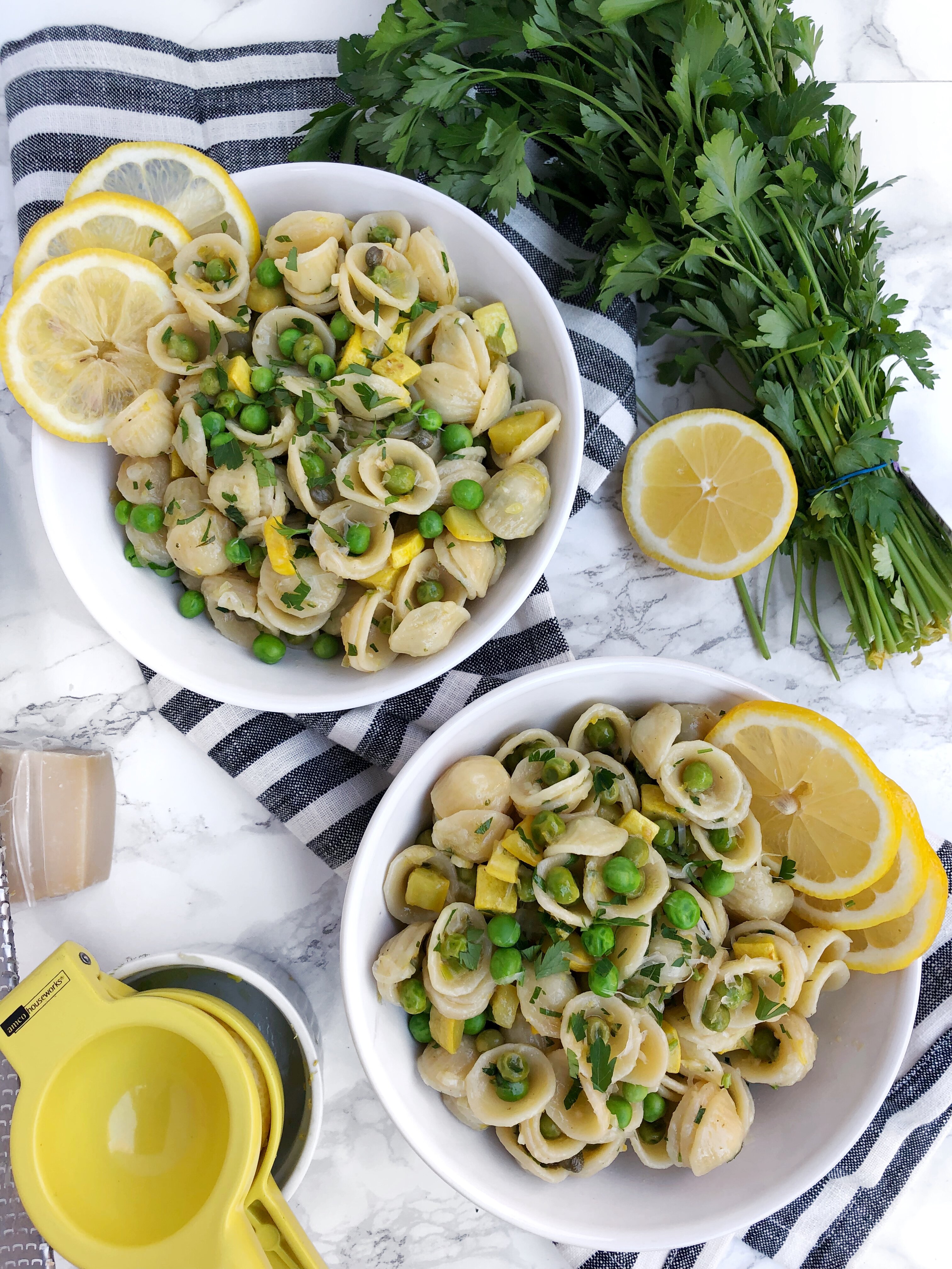 Spring Onion Lemon Orecchiette | AreYouKitchenMe.com